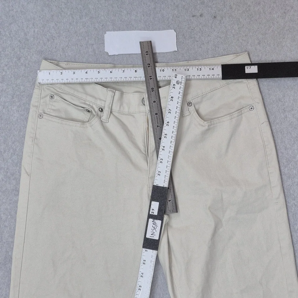 Lucky Brand Men Pants 32X30 Beige Chino Twill 410 Athletic Slim Button Zipper